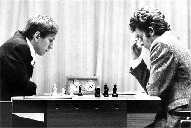 Fischer y Spasski en el match por el campeonato mundial en 1972 / Foto: Chessbase
