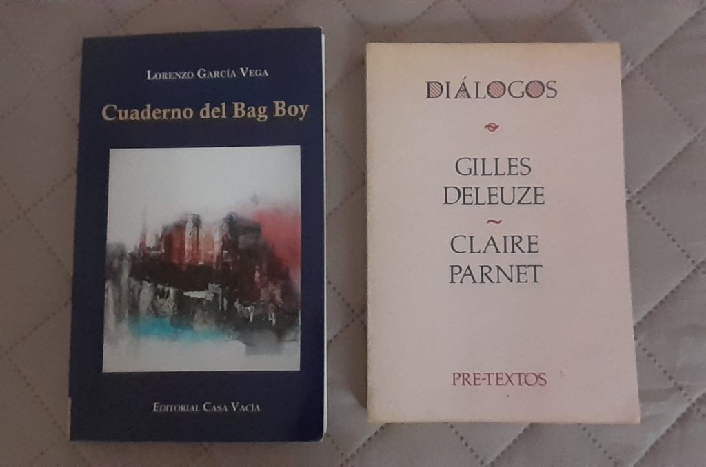 'Cuaderno del Bag Boy' de Lorenzo García Vega y 'Diálogos' de Gilles Deleuze y Claire Parnet / Imagen: Jorge Enrique Lage 