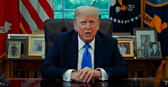 El presidente estadounidense Donald Trump durante la presentación de su nueva travel ban