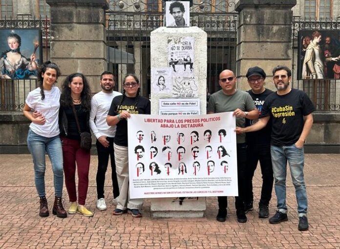 El reclamo por la libertad de los presos políticos cubanos / Foto: Delonix y Lexys Rendón